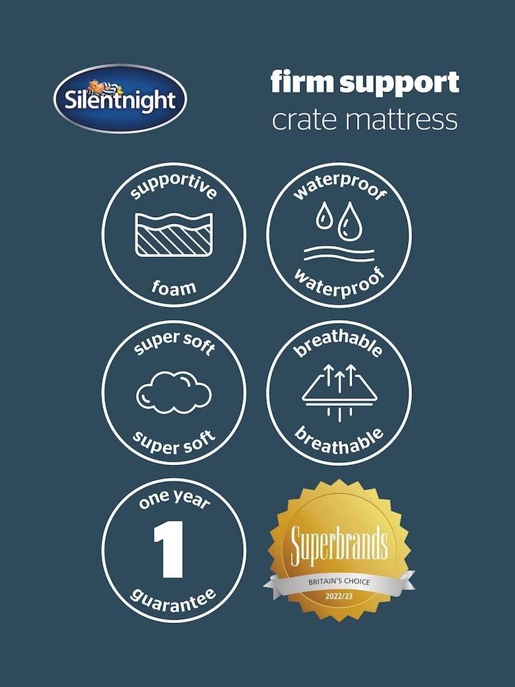 Silentnight Grey Crate Mattress Pet Bed - Image 9 of 9