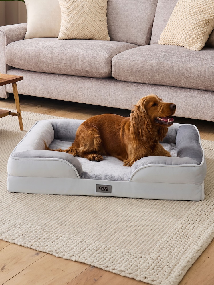 Snug Grey Orthopedic Support Pet Bed - Image 1 of 9