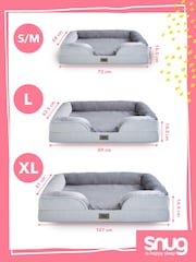Snug Grey Orthopedic Support Pet Bed - Image 5 of 9