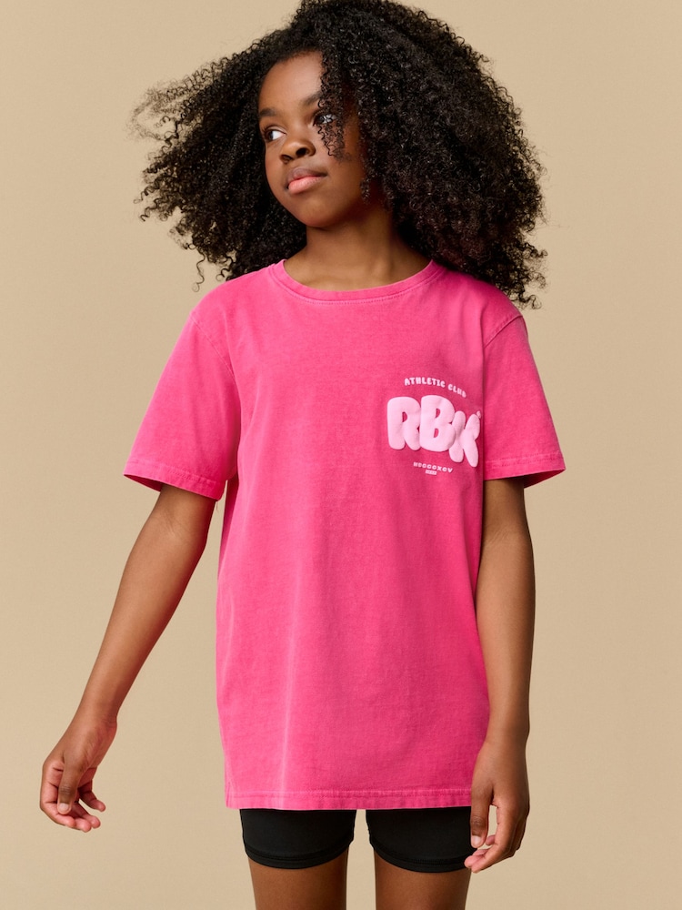 Reebok Oversized Girls 100% Cotton Graphic T-Shirt - Image 1 of 8