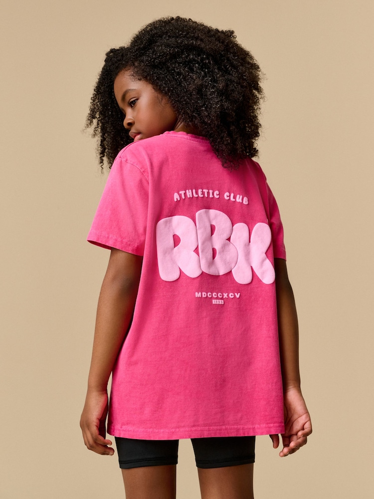 Reebok Oversized Girls 100% Cotton Graphic T-Shirt - Image 2 of 8