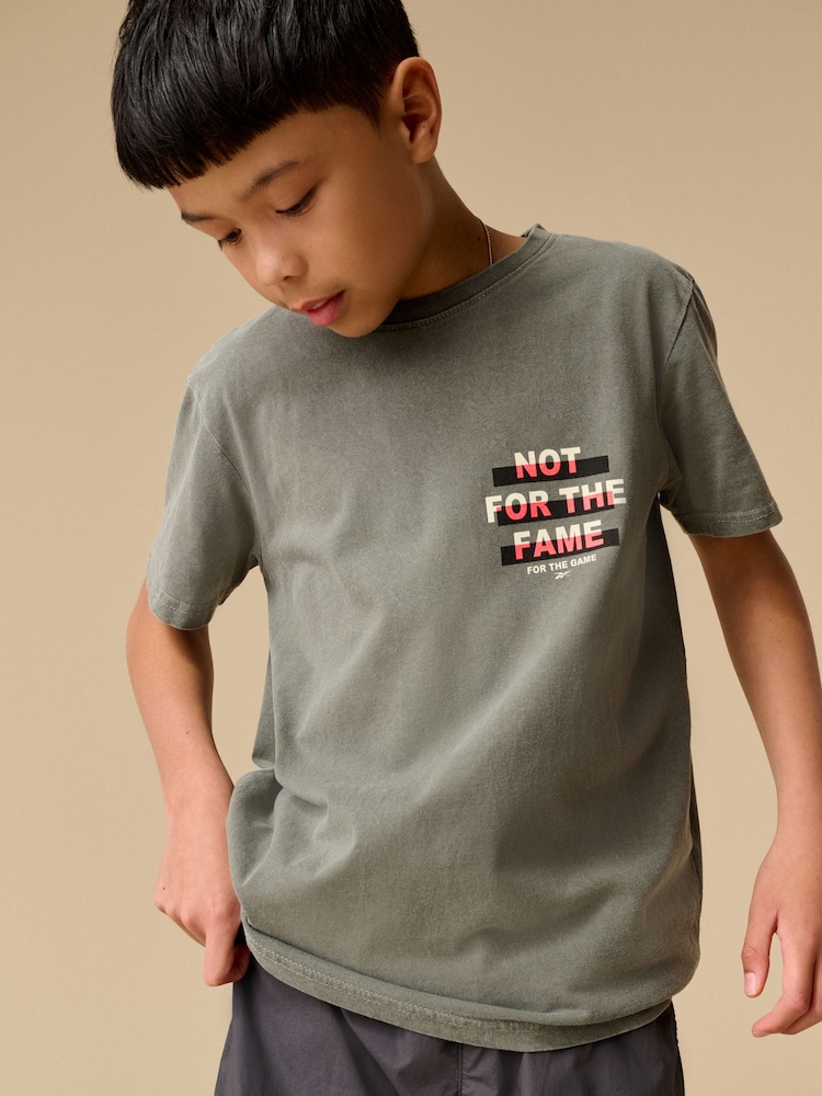 Reebok Boys Oversized 100% Cotton Graphic T-Shirt - Image 1 of 9