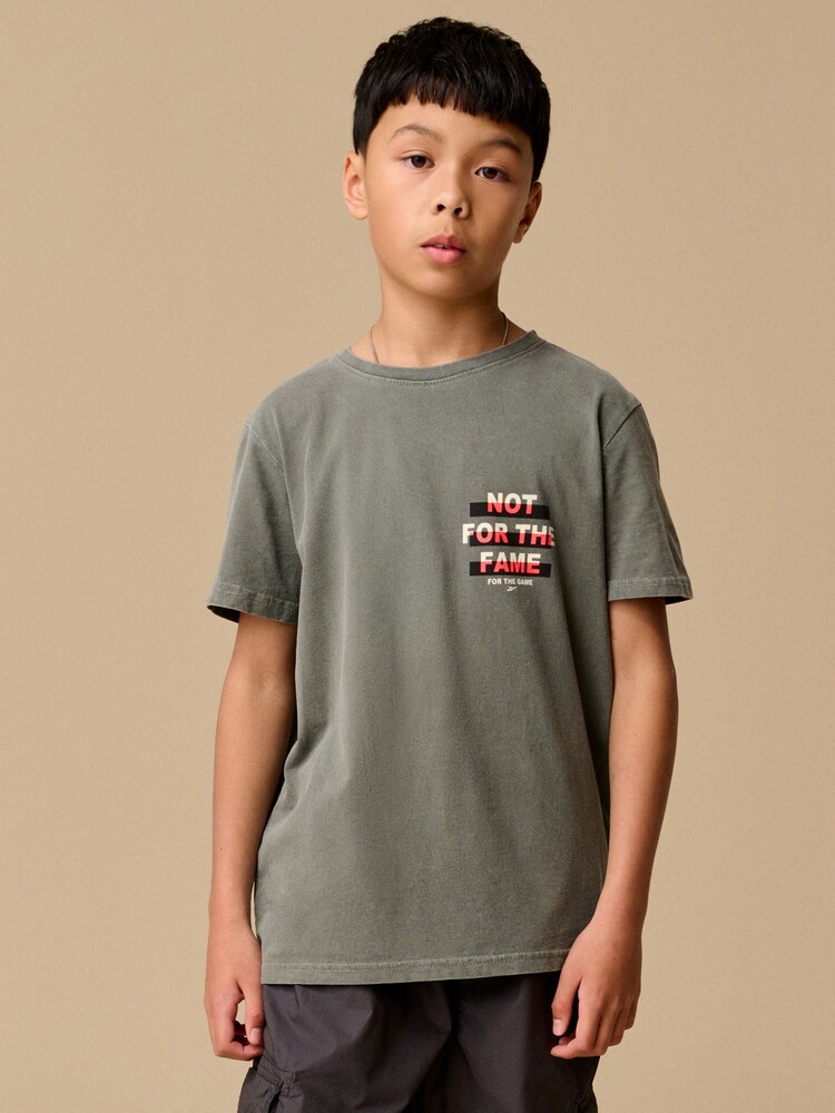 Reebok Boys Oversized 100% Cotton Graphic T-Shirt - Image 2 of 9