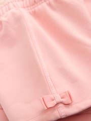 Shorts Baker by Ted Baker Peach Pink Bow Sweat 100% algodão & Conjunto de shorts 2 peça - Imagem 5 de 6