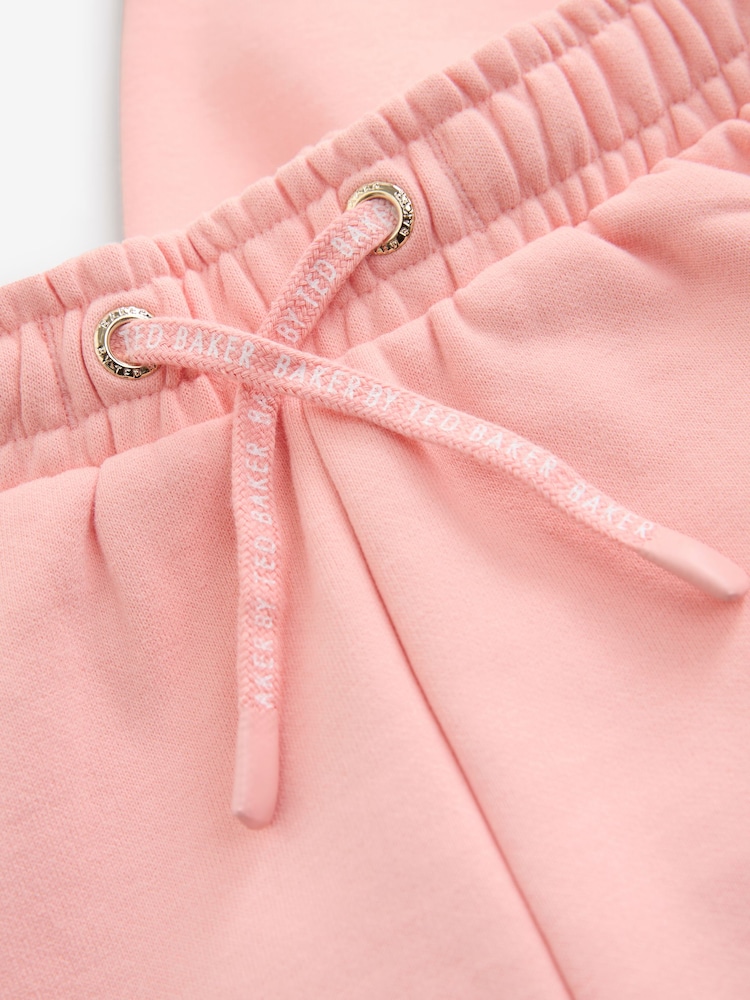 Baker by Ted Baker Peach Pink Bow Sweat 100% Cotton Top & Shorts Set 2 Piece - Image 6 of 6 Baker by Ted Baker Peach Pink Bow Sweat 100% Cotton Top & Shorts Set 2 Piece - Image 6 of 6