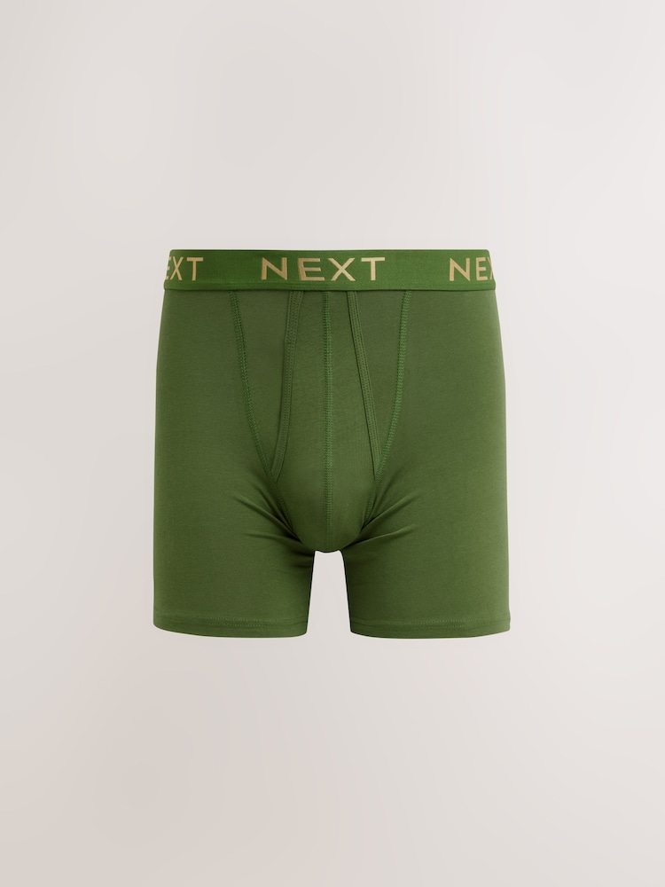 Rich Purple/Green/Orange Colour 10 pack Sports Longer Length A-Front Boxers - Image 11 of 14