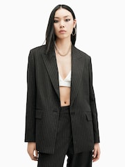 AllSaints Grey Averie Pin Blazer - Image 1 of 7