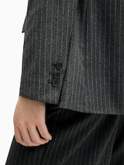 AllSaints Grey Averie Pin Blazer - Image 3 of 7