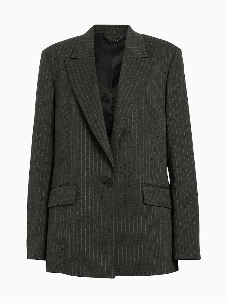 AllSaints Grey Averie Pin Blazer - Image 7 of 7