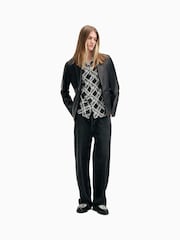 AllSaints Black Andrius Blazer - Image 2 of 8
