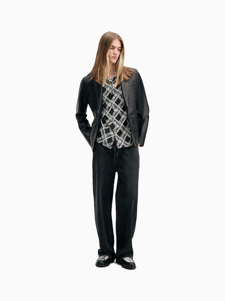 AllSaints Black Andrius Blazer - Image 2 of 8