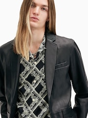 AllSaints Black Andrius Blazer - Image 4 of 8