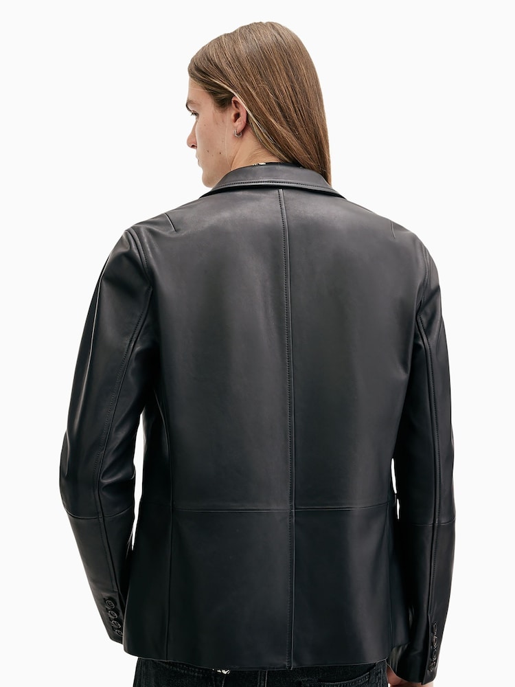 AllSaints Black Andrius Blazer - Image 6 of 8