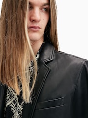 AllSaints Black Andrius Blazer - Image 7 of 8