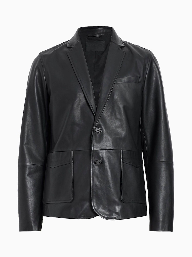 AllSaints Black Andrius Blazer - Image 8 of 8