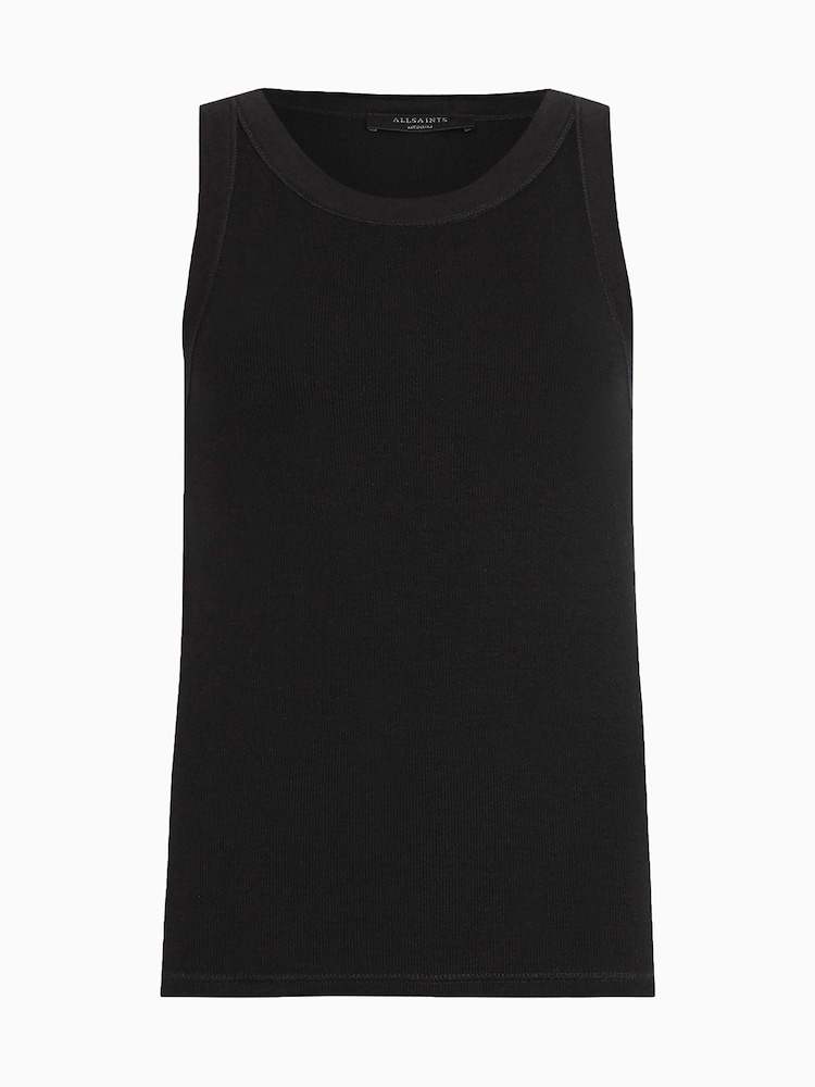 Allsaints Black Rina Black Crew Neck Tank - Image 8 of 8