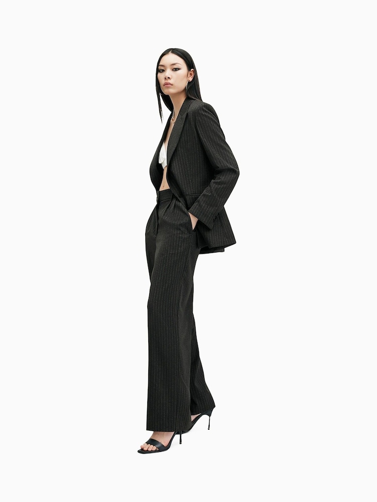 AllSaints Grey Averie Pin Trousers - Image 3 of 7