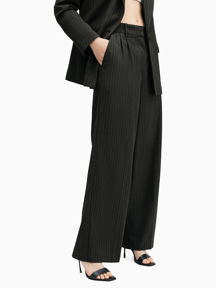 AllSaints Grey Averie Pin Trousers - Image 6 of 7