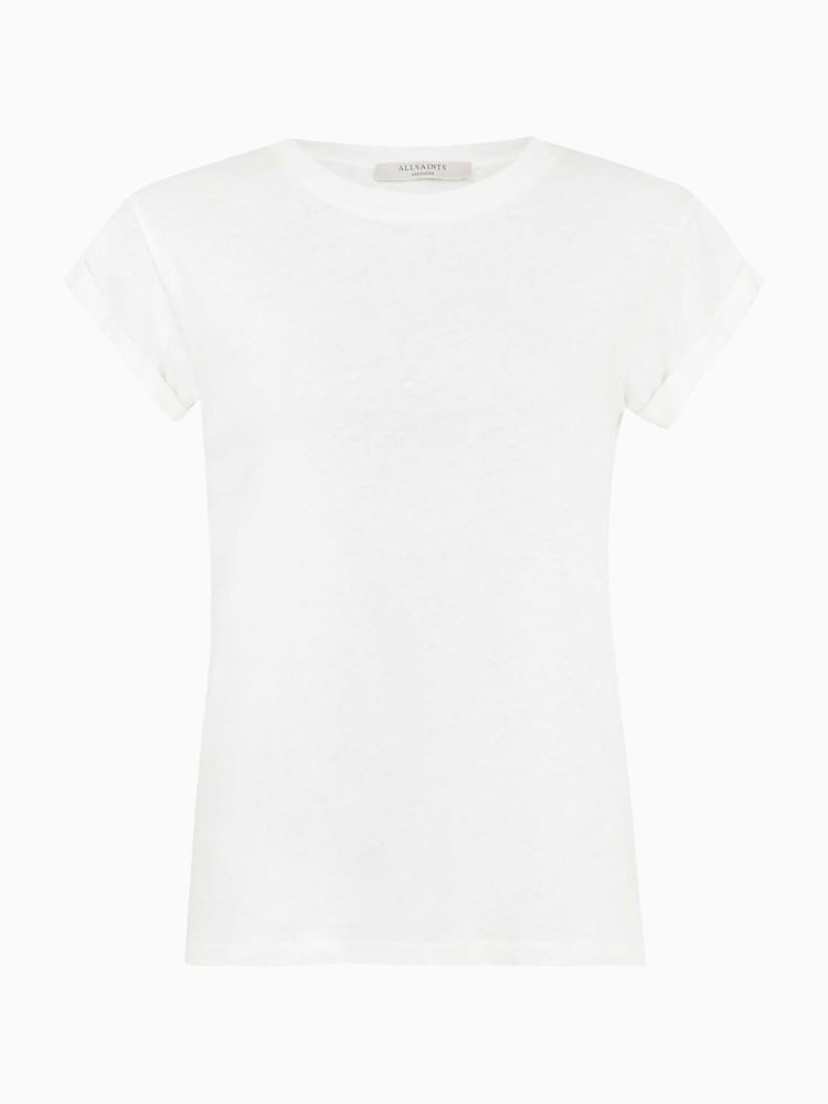 AllSaints White Anna White Cap Sleeve Crew Neck T-Shirt - Image 7 of 7