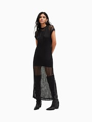 AllSaints Black Giana Dress - Image 3 of 7