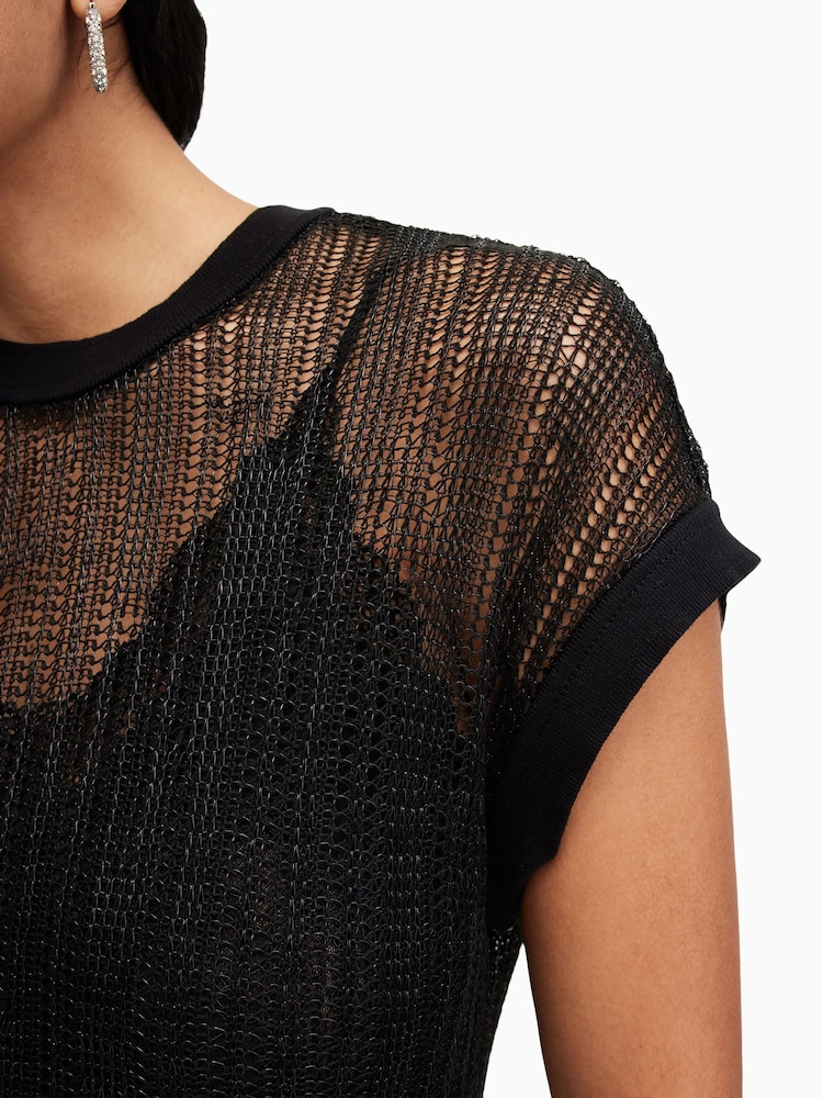 AllSaints Black Giana Dress - Image 4 of 7
