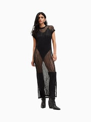AllSaints Black Giana Dress - Image 5 of 7