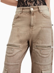 AllSaints Brown Archie Jeans - Image 3 of 8