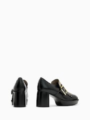 AllSaints Black Zia Stud Loafers - Image 3 of 7