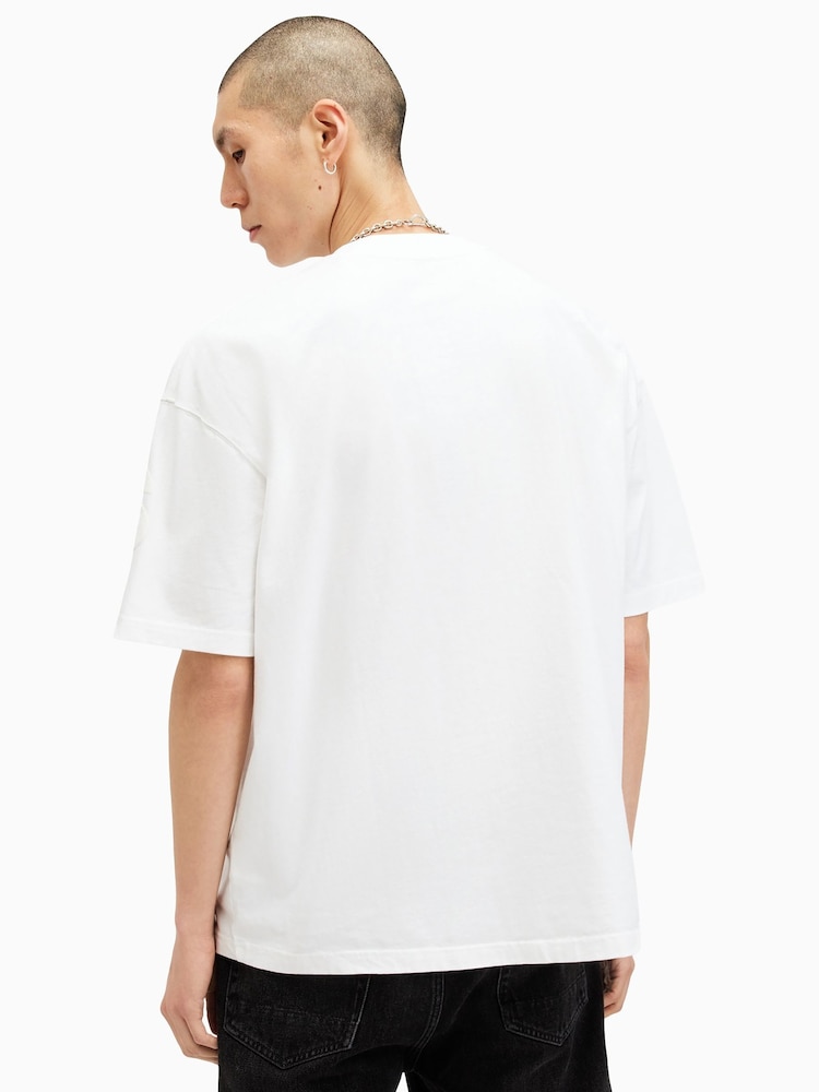 AllSaints Off White Biggy Short Sleeve Crew T-Shirt - Image 2 of 9