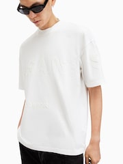 AllSaints Off White Biggy Short Sleeve Crew T-Shirt - Image 4 of 9