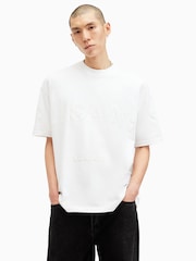 AllSaints Off White Biggy Short Sleeve Crew T-Shirt - Image 6 of 9