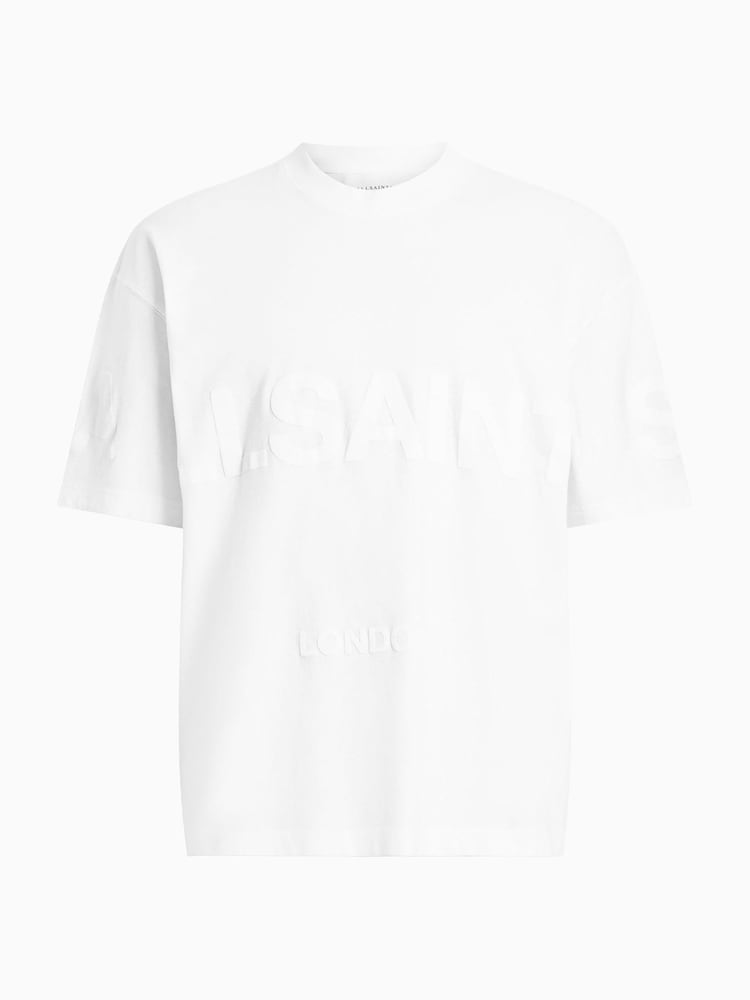 AllSaints Off White Biggy Short Sleeve Crew T-Shirt - Image 9 of 9