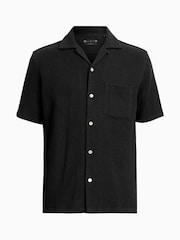 AllSaints Black Helston Short Sleeve Shirt - Image 5 of 5
