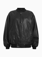 AllSaints Black Belle Bomber Jacket - Image 8 of 8
