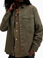 AllSaints Green Spotter Long Sleeve Shirt - Image 2 of 7