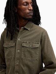 AllSaints Green Spotter Long Sleeve Shirt - Image 4 of 7