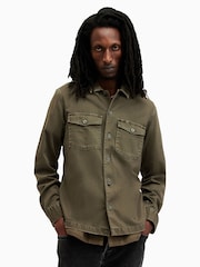 AllSaints Green Spotter Long Sleeve Shirt - Image 5 of 7