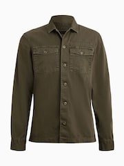 Verde - AllSaints Spotter Green Long Sleeve Button Up Shirt - Imagem 8 de 9