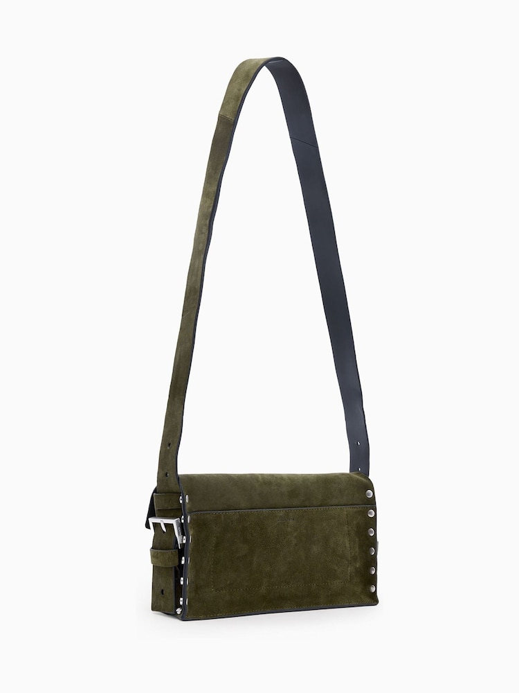 AllSaints Green Miro Satchel Bag - Image 2 of 6