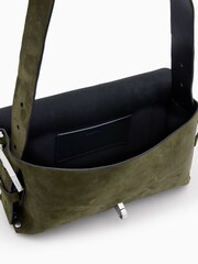 AllSaints Green Miro Satchel Bag - Image 3 of 6