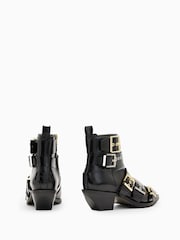 AllSaints Black Jane Buckle Boots - Image 4 of 6
