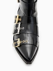AllSaints Black Jane Buckle Boots - Image 5 of 6