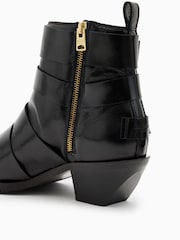 AllSaints Black Jane Buckle Boots - Image 6 of 6