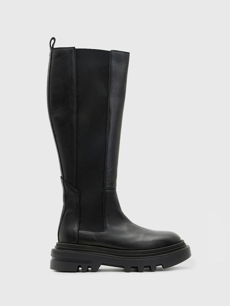 AllSaints Black Monica Boots - Image 1 of 6