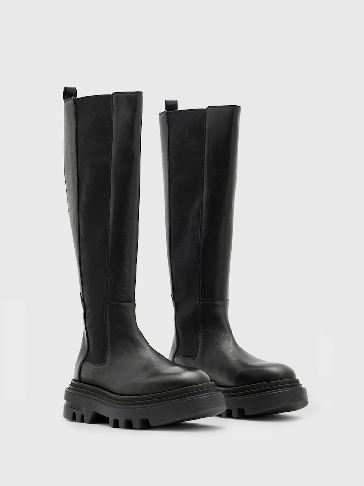 AllSaints Black Monica Boots - Image 2 of 6