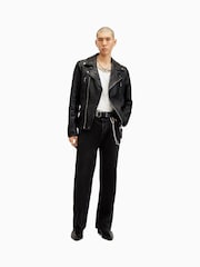AllSaints Black Thurman Biker Jacket - Image 1 of 9