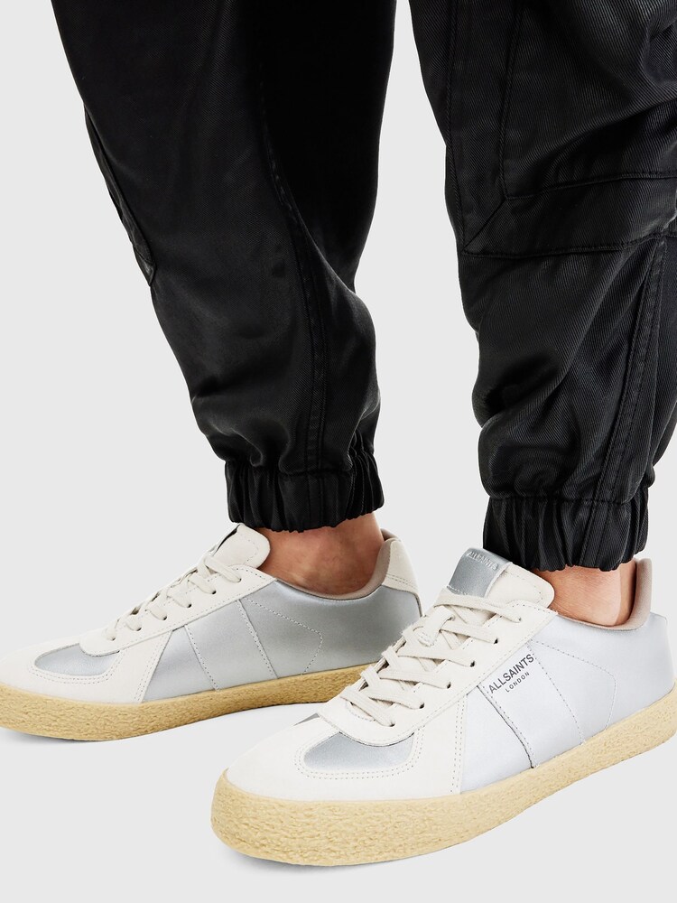 AllSaints Silver Jaimee Met Sneakers - Image 1 of 7