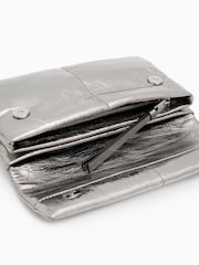 AllSaints Grey Ezra Quilt Cross-Body Bag - Image 3 of 6