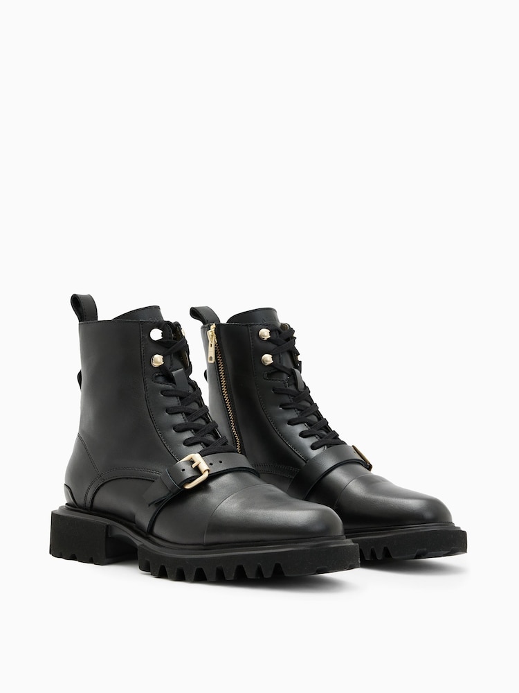 AllSaints Black Tori Boots - Image 2 of 6