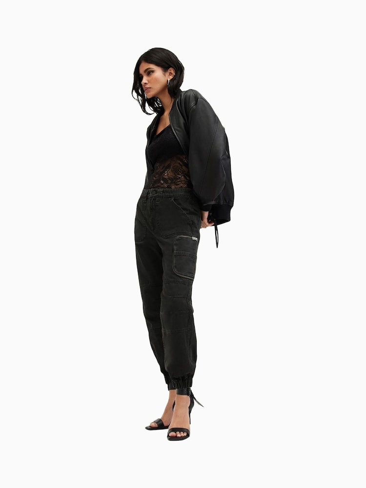 AllSaints Black Florence Joggers - Image 2 of 10